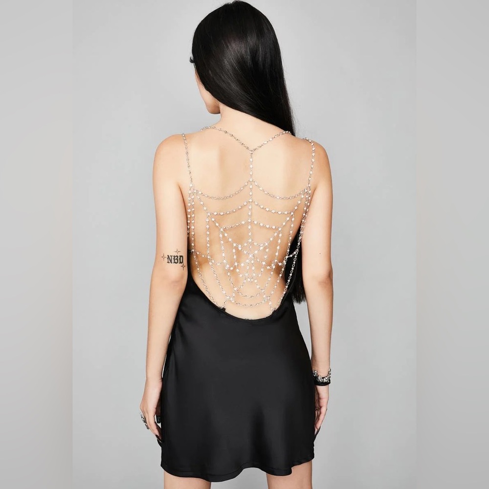 Dolls Kill Widow Reel you in satin slip dress